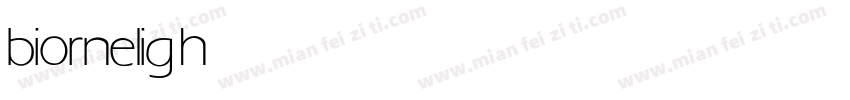 biorne light字体转换